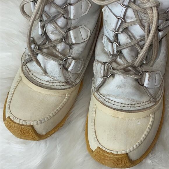 Sorel Chugalug White Cream Winter Boots Vintage - Picture 5 of 12